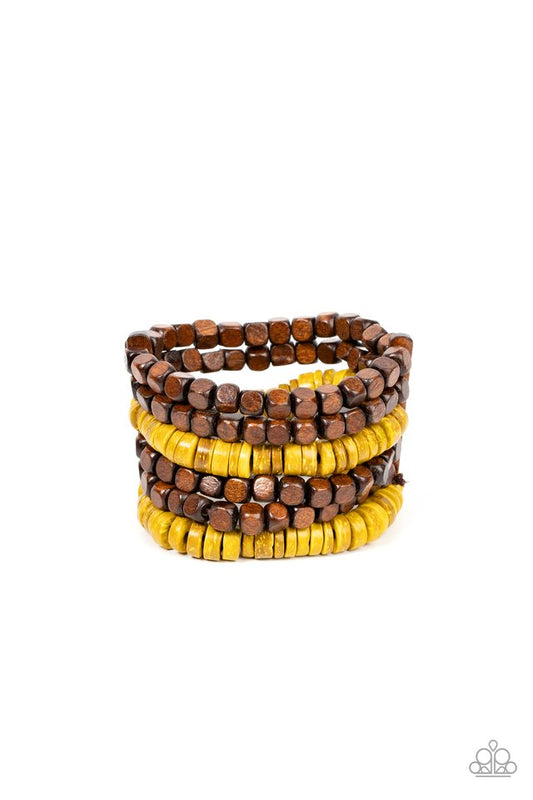 Fiji Fiesta - Yellow - Paparazzi Bracelet Image