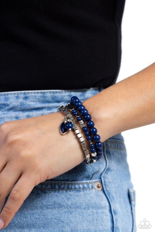Redefined Romance - Blue - Paparazzi Bracelet Image