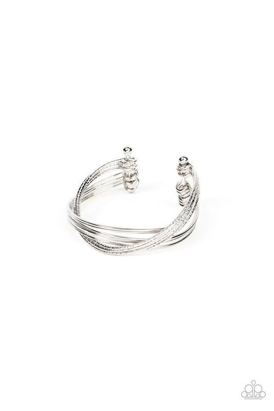 Industrialized Shimmer - Silver - Paparazzi Bracelet Image