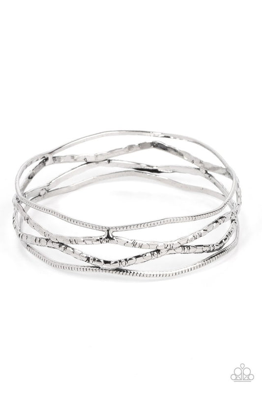 A Narrow ESCAPADE - Silver - Paparazzi Bracelet Image