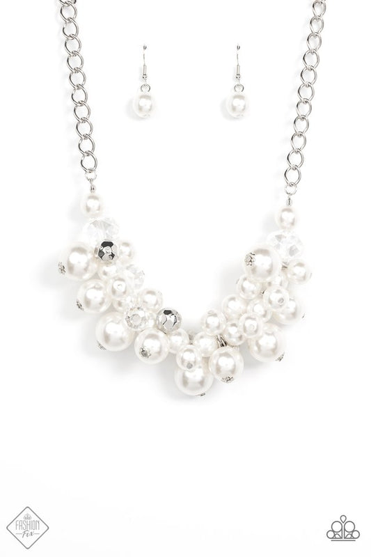 Romantically Reminiscent - White - Paparazzi Necklace Image