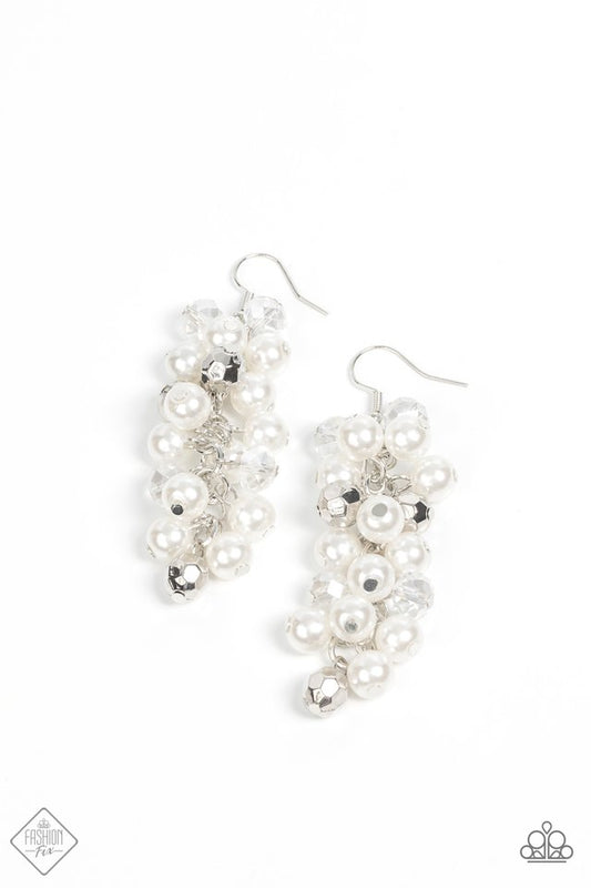 Pursuing Perfection - White - Paparazzi Earring Image