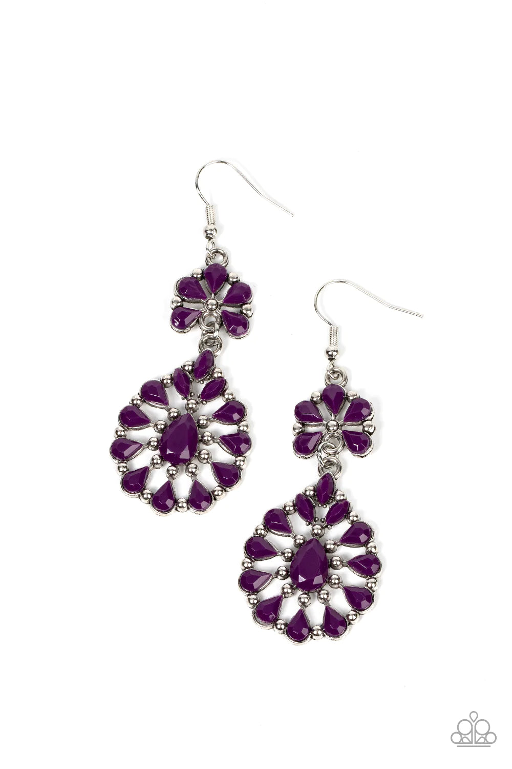 Paparazzi Earring ~ Posh Palooza - Purple