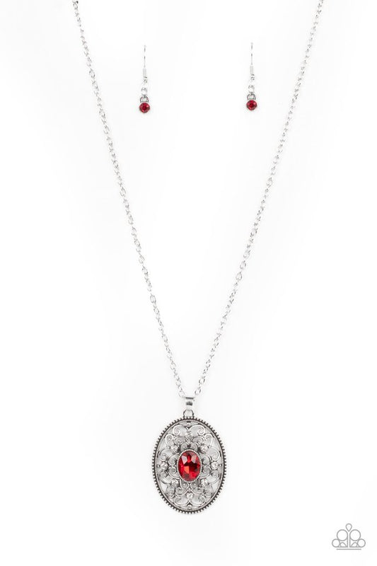 Sonata Swing - Red - Paparazzi Necklace Image