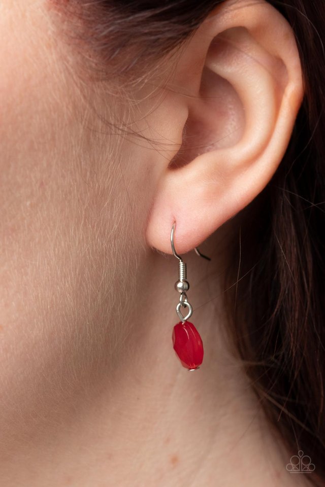 Sunshiny Shimmer - Red - Paparazzi Necklace Image