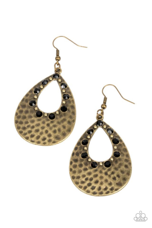 Terraform Twinkle - Black - Paparazzi Earring Image