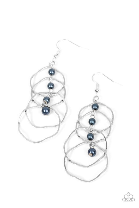 Pearl Palooza - Blue - Paparazzi Earring Image