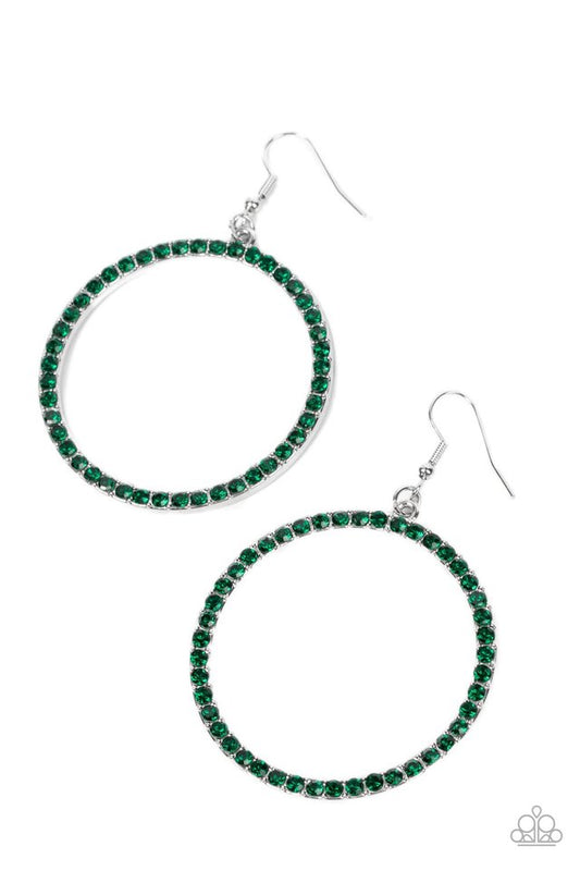 Head-Turning Halo - Green - Paparazzi Earring Image