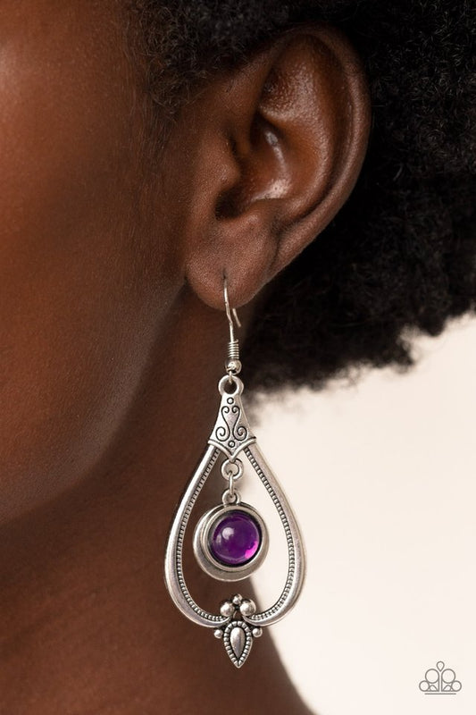 Ethereal Emblem - Purple - Paparazzi Earring Image