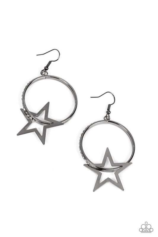 Superstar Showcase - Black - Paparazzi Earring Image