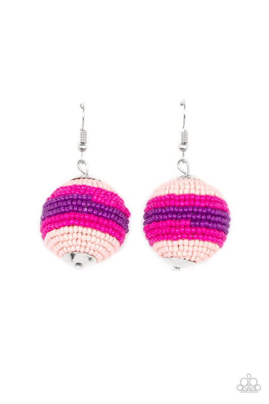 Zest Fest - Pink - Paparazzi Earring Image