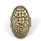 ​Floral Fortress - Brass - Paparazzi Ring Image