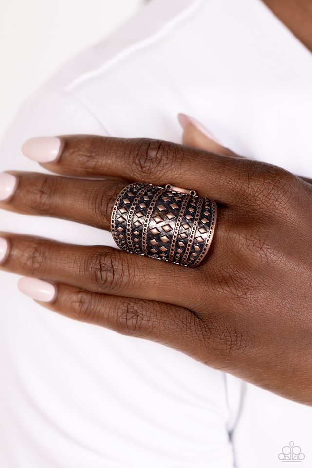 Diamondback Bravado - Copper - Paparazzi Ring Image