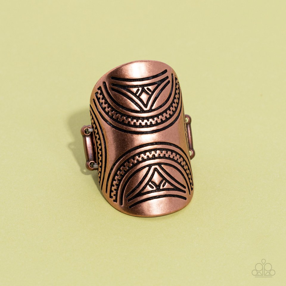 Pharaoh Party - Copper - Paparazzi Ring Image
