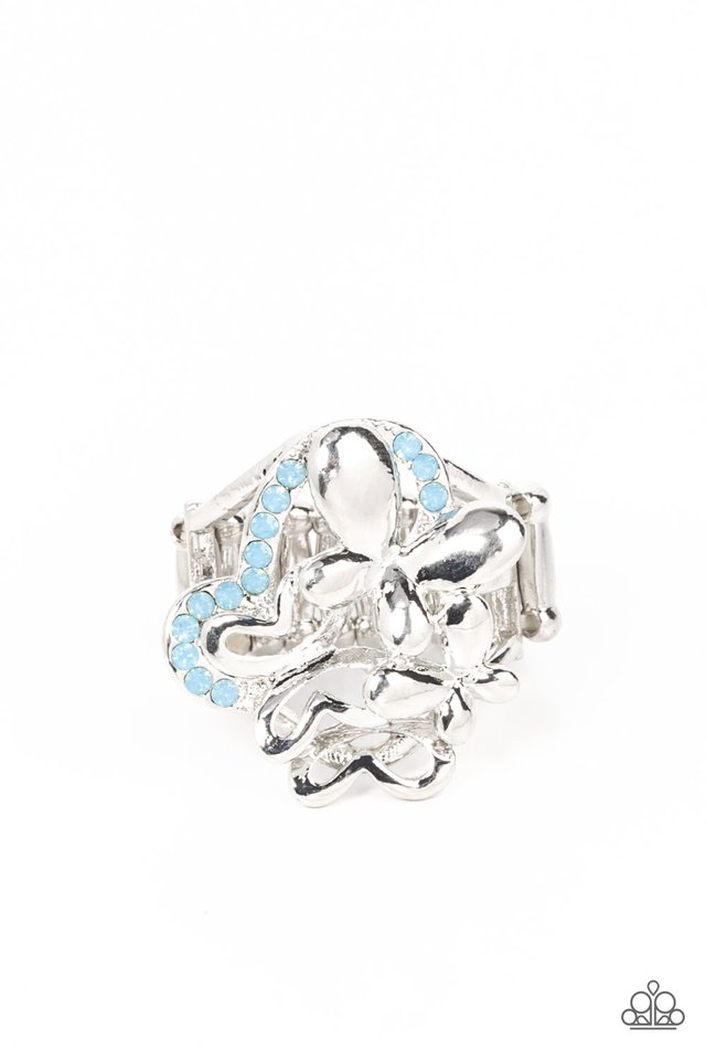 Fluttering Flashback - Blue - Paparazzi Ring Image