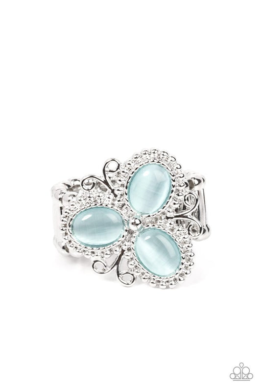 Bewitched Blossoms - Blue - Paparazzi Ring Image