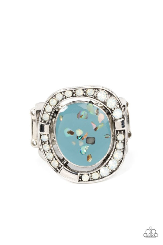Beach Bijou - Blue - Paparazzi Ring Image