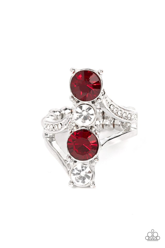 Duplicating Dazzle - Red - Paparazzi Ring Image