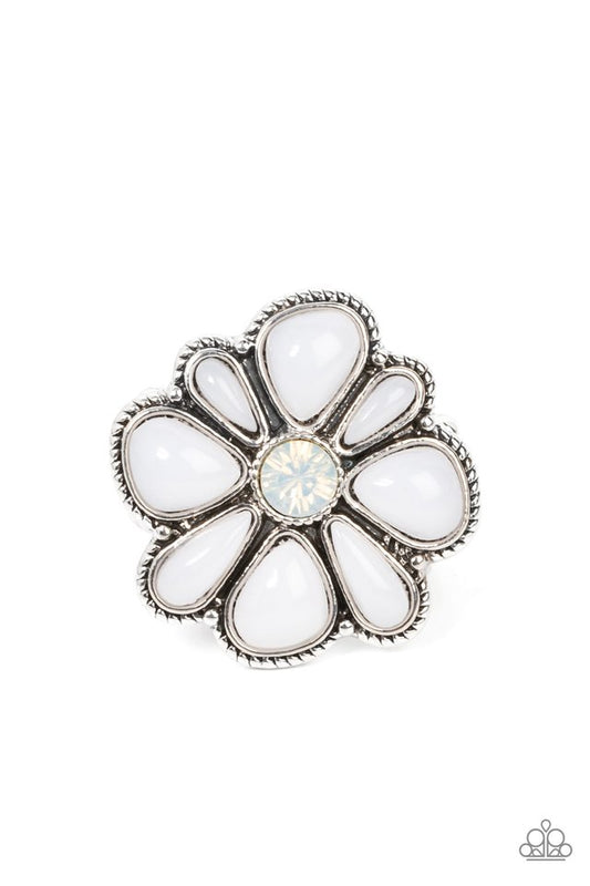 Meadow Mystique - White - Paparazzi Ring Image