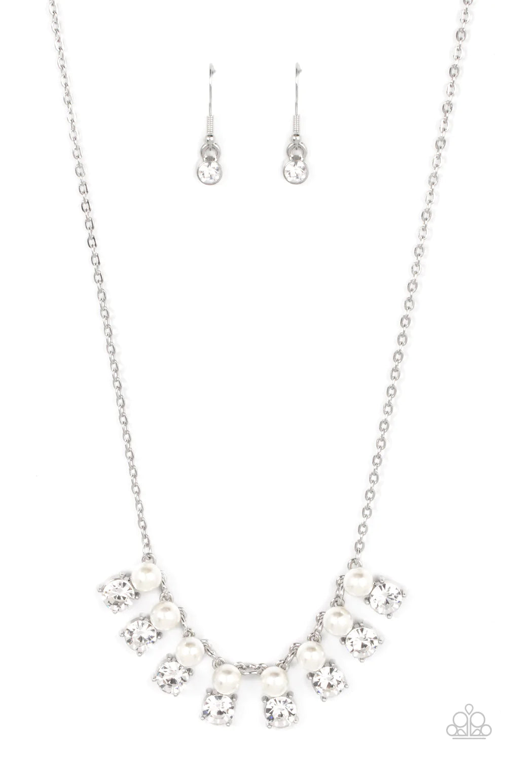 Paparazzi Necklace ~ Dashingly Duchess - White
