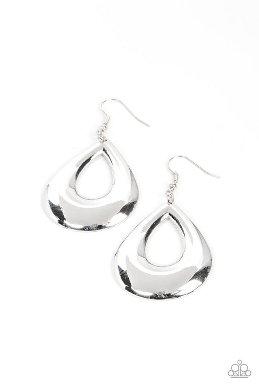 Laid-Back Leisure - Silver - Paparazzi Earring Image
