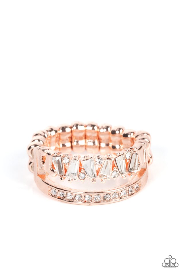 Fractal Fascination - Rose Gold - Paparazzi Ring Image
