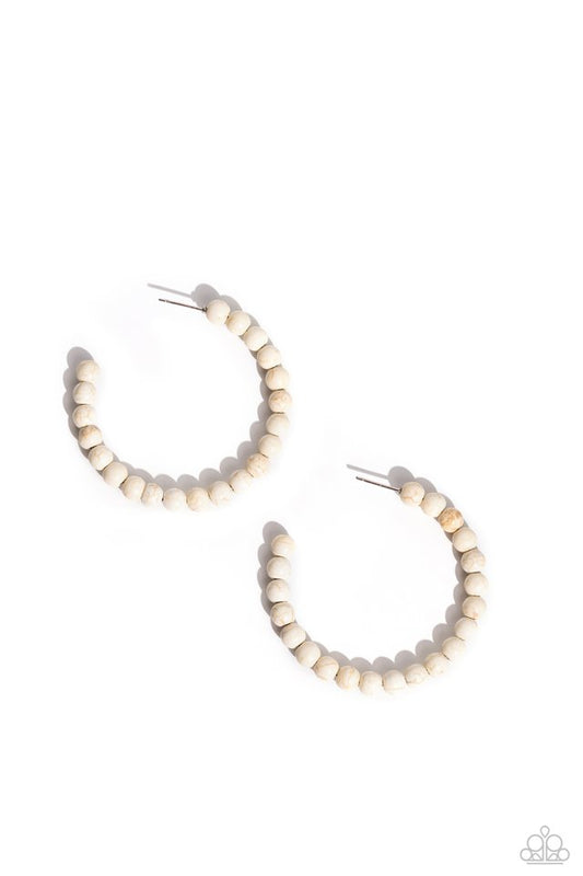 Rural Retrograde - White - Paparazzi Earring Image