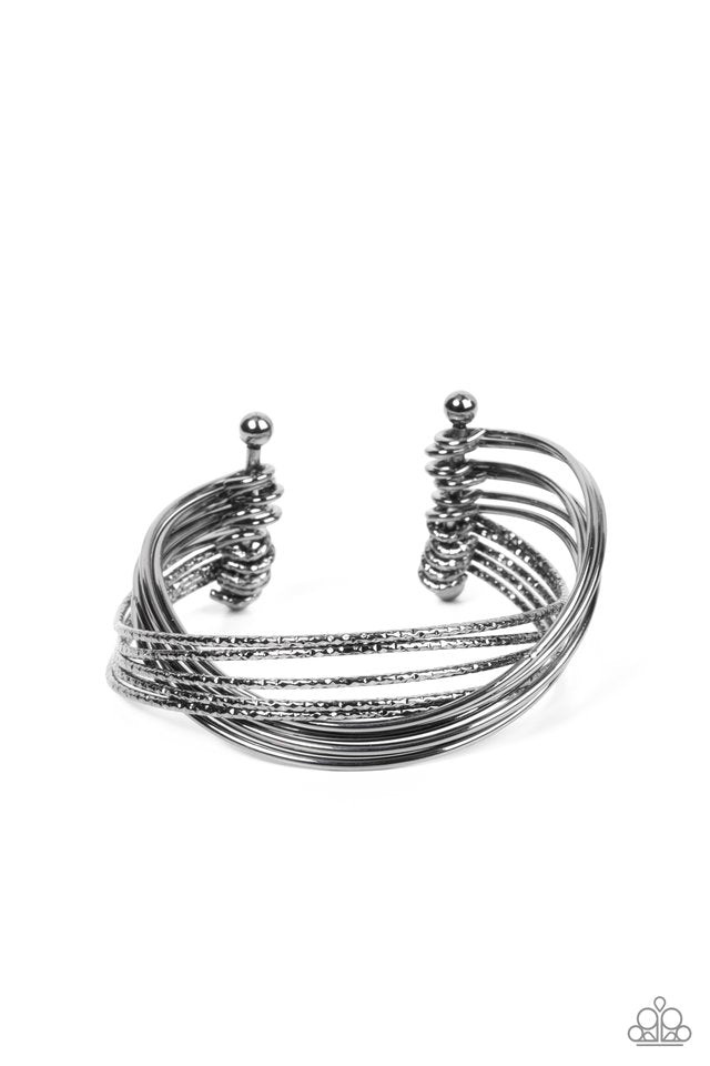 ​Industrialized Shimmer - Black - Paparazzi Bracelet Image
