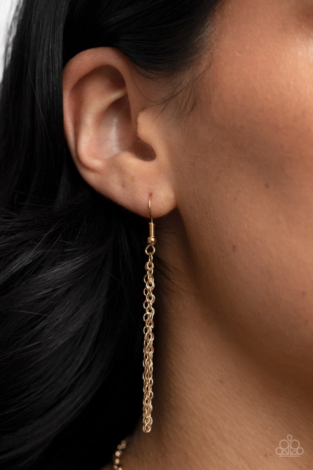 Whimsically Wistful - Gold - Paparazzi Necklace Image