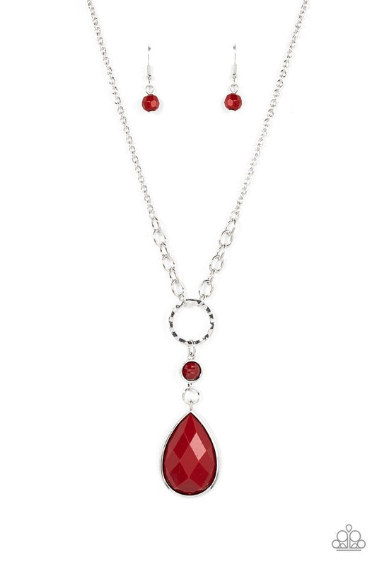 Valley Girl Glamour - Red - Paparazzi Necklace Image