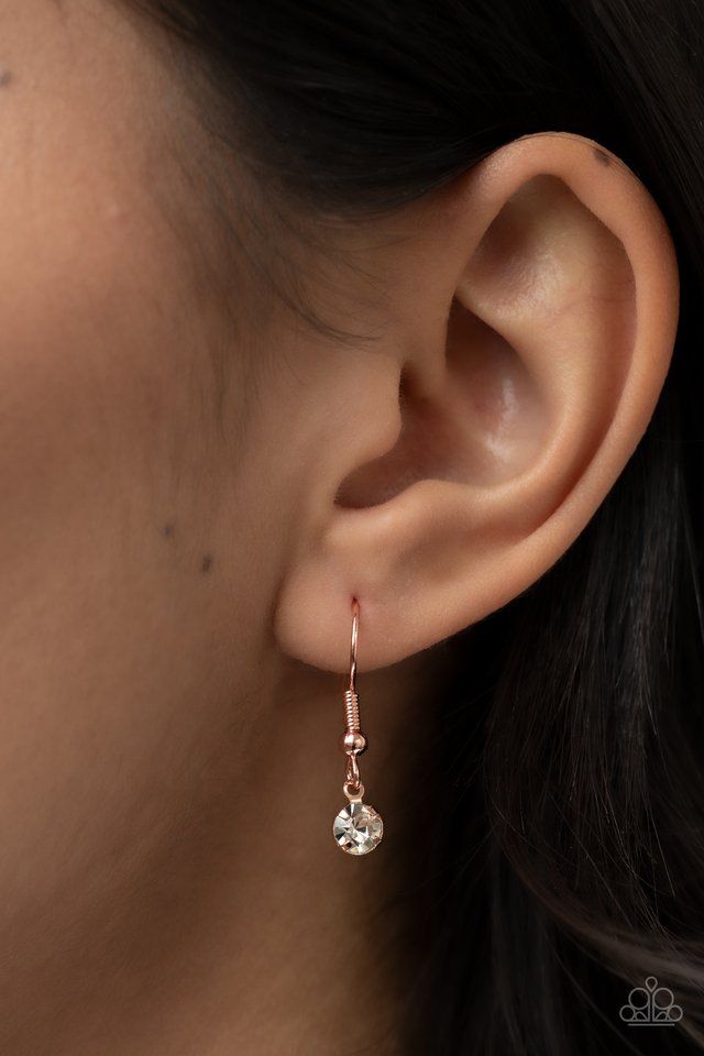 Cue the Mic Drop - Copper - Paparazzi Necklace Image