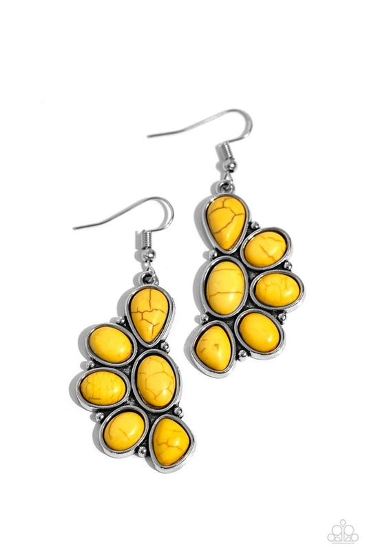 Havasu Hideaway - Yellow - Paparazzi Earring Image