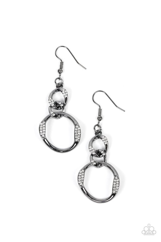 SELFIE-Made Woman - Black - Paparazzi Earring Image