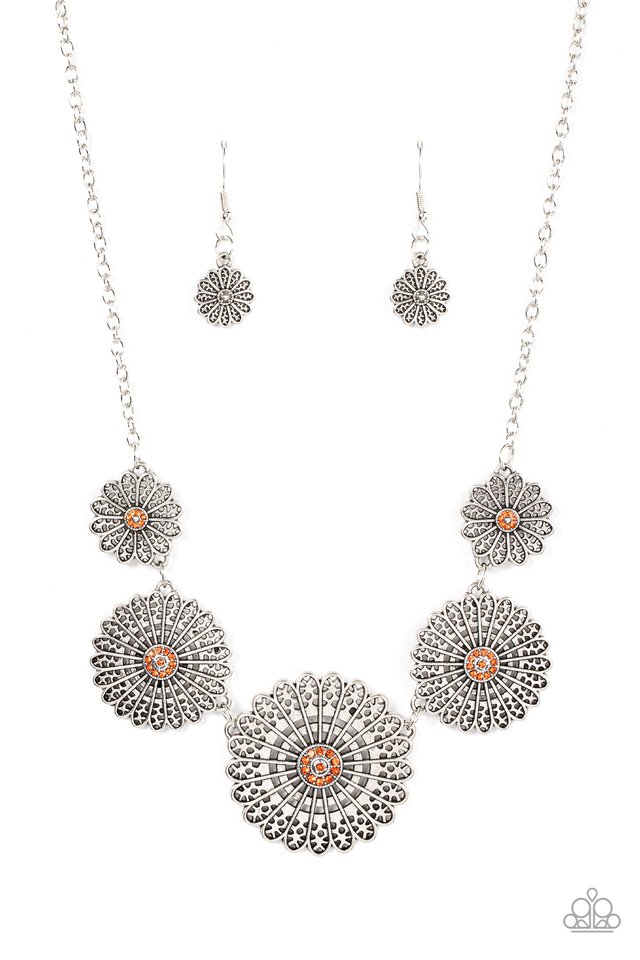Marigold Meadows - Orange - Paparazzi Necklace Image
