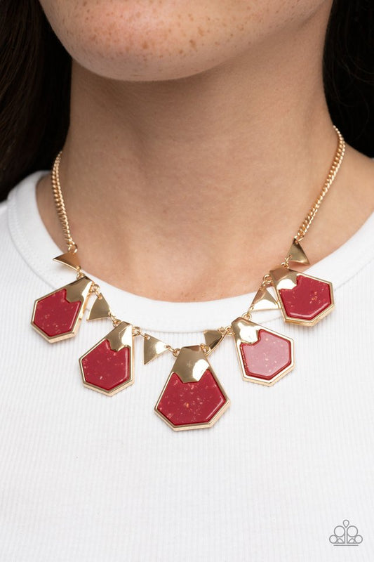 ​Extra Exclusive - Red - Paparazzi Necklace Image