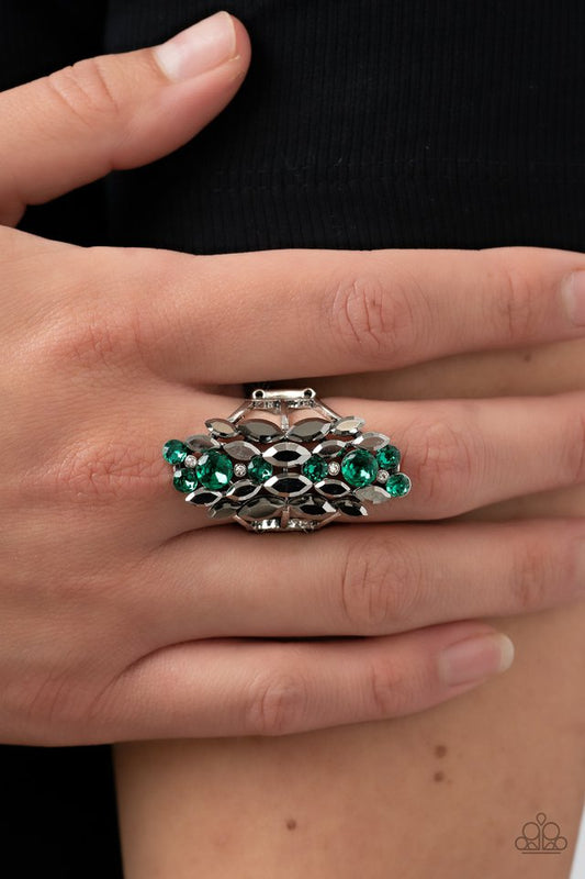 Smoky Smolder - Green - Paparazzi Ring Image