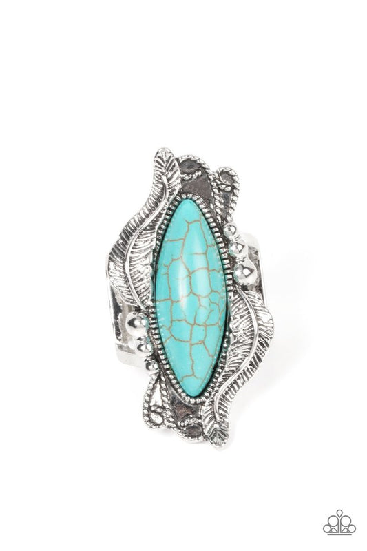 Sahara Serendipity - Blue - Paparazzi Ring Image
