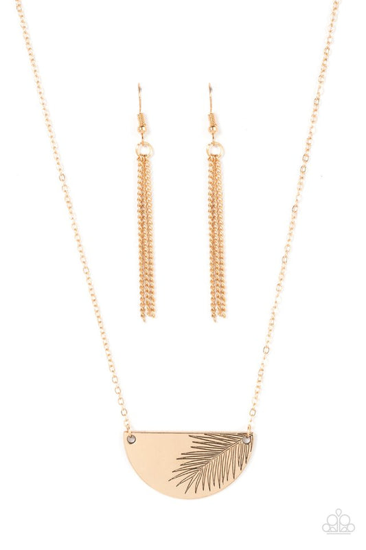 Cool, PALM, and Collected - Gold - Paparazzi Necklace Image
