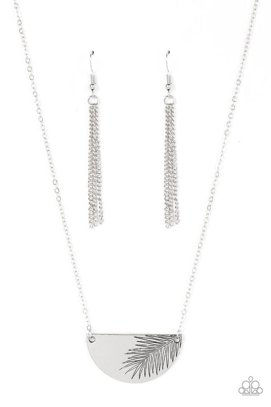 Cool, PALM, and Collected - Silver - Paparazzi Necklace Image