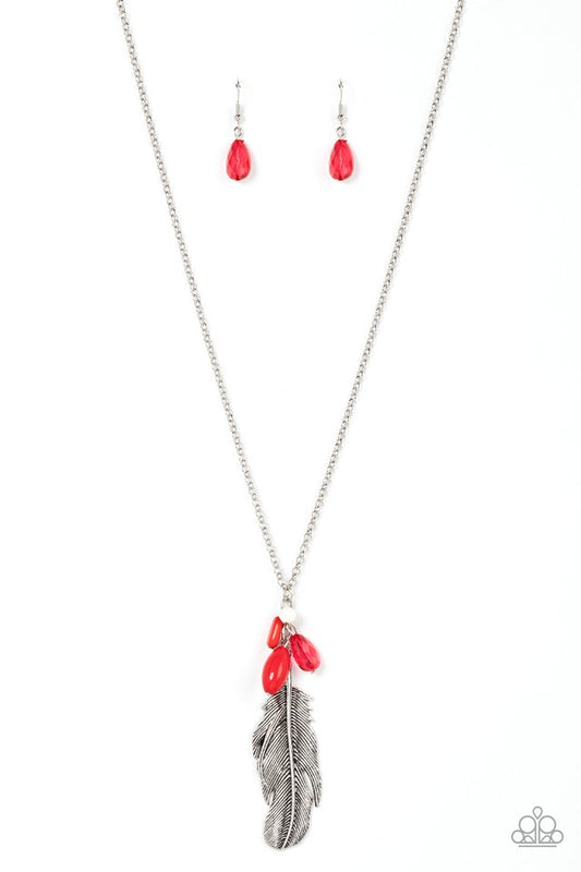 Off the FLOCK - Red - Paparazzi Necklace Image