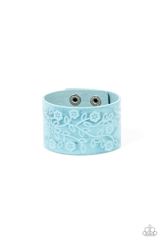 Rosy Wrap Up - Blue - Paparazzi Bracelet Image