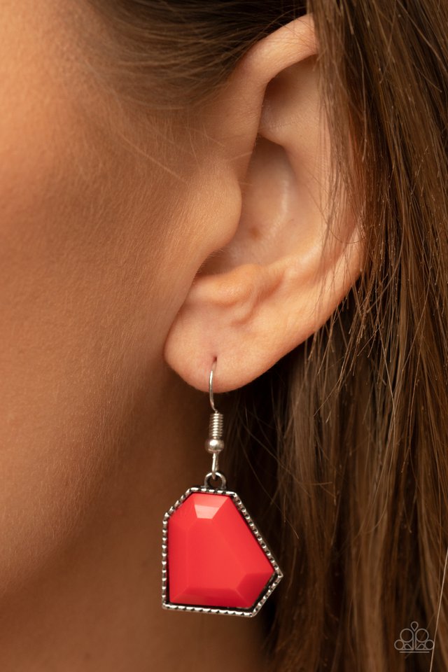 Double-DEFACED - Red - Paparazzi Necklace Image