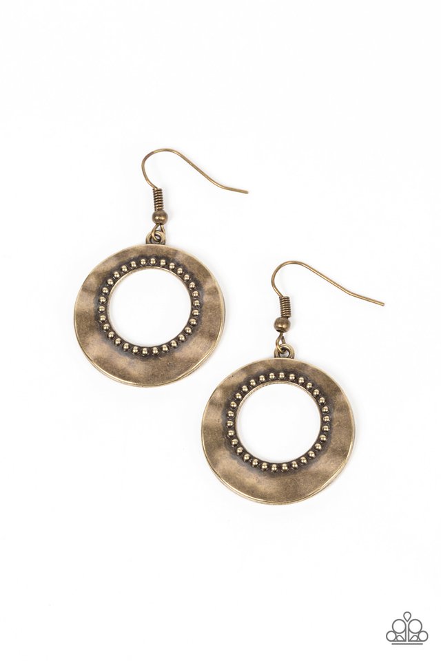 Desert Diversity - Brass - Paparazzi Earring Image