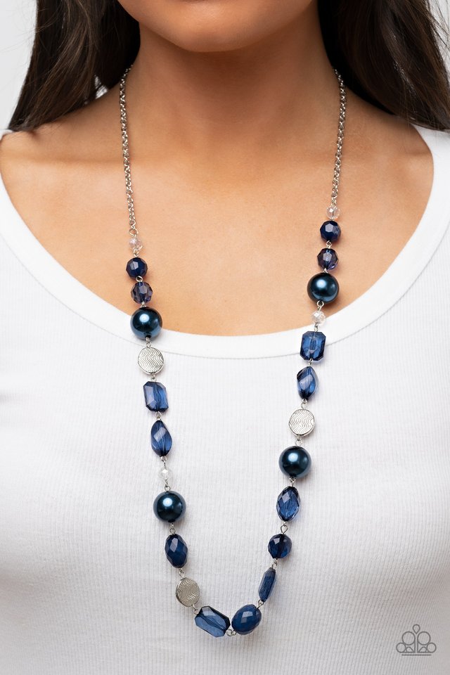 Paparazzi navy 2024 blue necklace