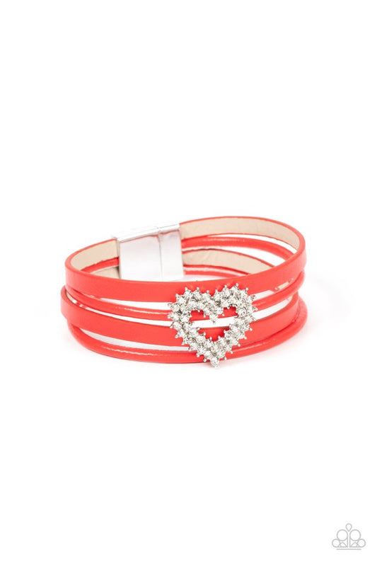 Wildly in Love - Red - Paparazzi Bracelet Image