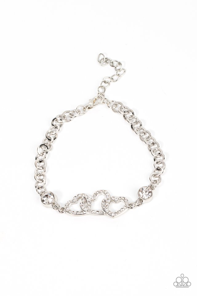 Desirable Dazzle - White - Paparazzi Bracelet Image