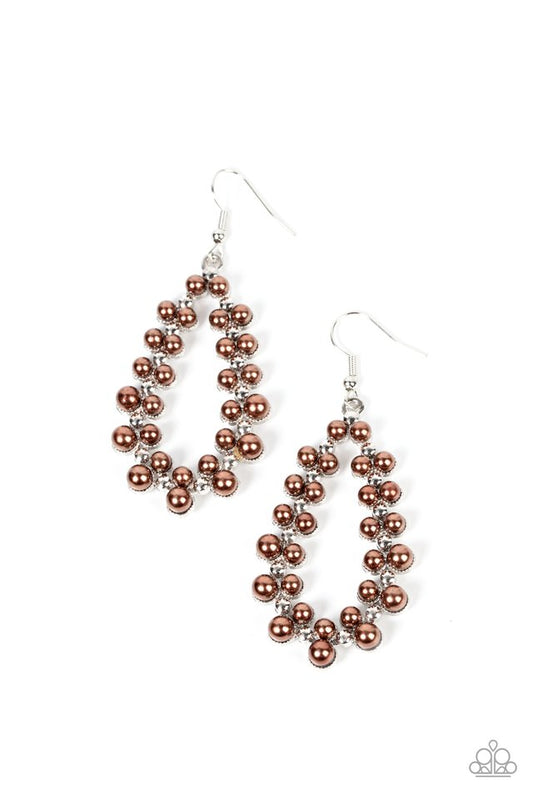 Absolutely Ageless - Brown - Paparazzi Earring Image