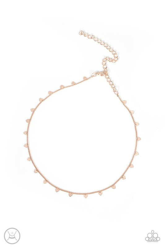 Cupids Cutest Valentine - Rose Gold - Paparazzi Necklace Image