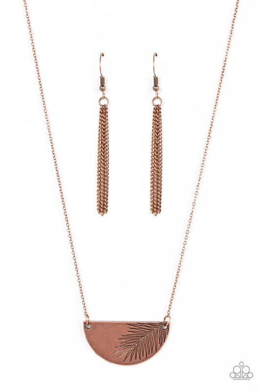 Cool, PALM, and Collected - Copper - Paparazzi Necklace Image