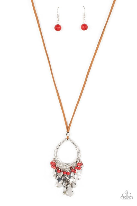Paradise Pageantry - Red - Paparazzi Necklace Image